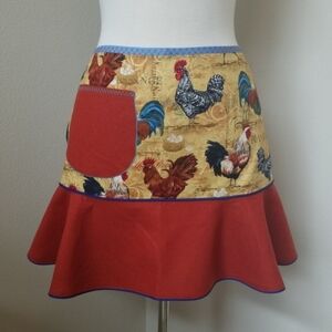 Handmade Rooster Half Apron